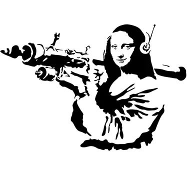 Naklejka na ścianę Mona Lisa Banksy - TenStickers