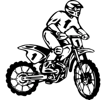 Naklejka na ścianę motocross - TenStickers
