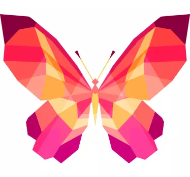 Wzór na ścianę Geometryczny motyl - TenStickers