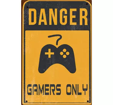 Naklejka "Danger. Gamers only" - TenStickers