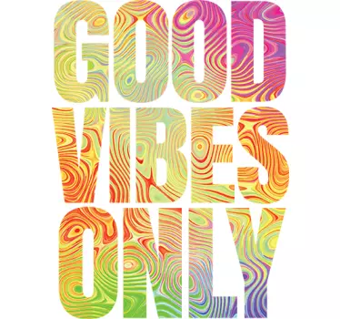Naklejka na ścianę napis "Good vibes only" - TenStickers