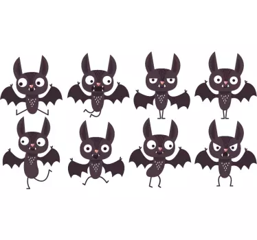 Naklejka na ścianę dla dzieci nietoperze halloween - TenStickers