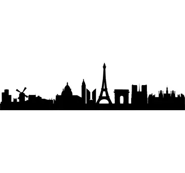 Naklejka na ścianę panorama Paryż - TenStickers