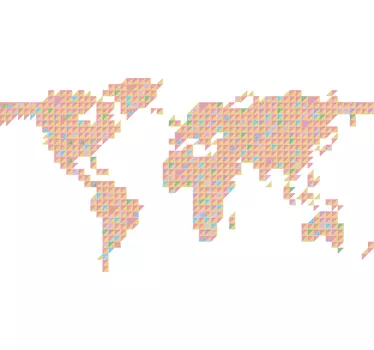 Naklejka na ścianę pastelowa mapa świata - TenStickers