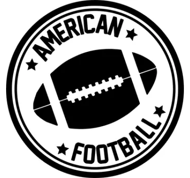 Naklejka na ścianę piłka nożna z logo futbolu amerykańskiego - TenStickers