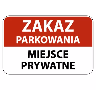 Naklejka na ścianę do garażu Miejsce prywatne - TenStickers