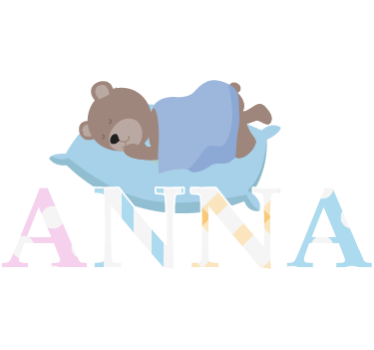 Naklejka na ścianę poduszka na niedźwiedzie personalizowana - TenStickers