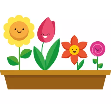 Naklejka na ścianę rodzina kwiatów - TenStickers
