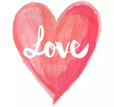 Naklejka na ścianę serce LOVE - TenStickers