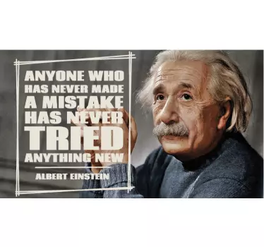 Naklejka na ścianę sławny cytat błędy Einsteina - TenStickers