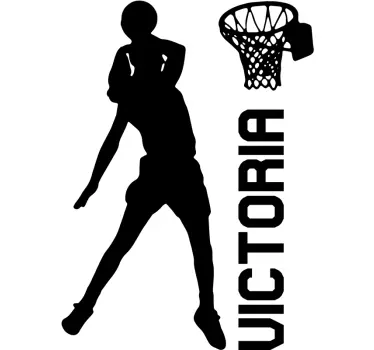 Naklejka na ścianę sylwetka sport koszykówka - TenStickers