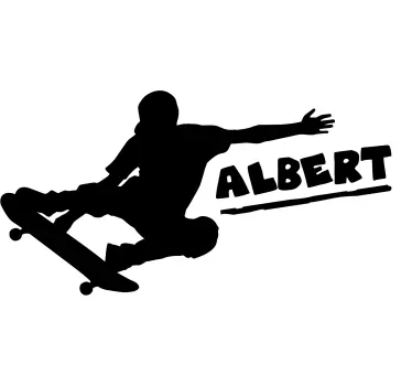 Spersonalizowana naklejka na ścianę skate - TenStickers