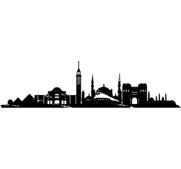 Naklejka na ścianę miejsca panorama Kair - TenStickers