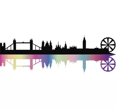 Naklejka na ścianę do sypialni Panorama Londynu - TenStickers