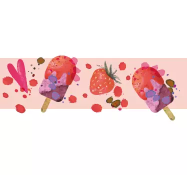Naklejka na ścianę szlaczki Rysunki akwarelowe - TenStickers