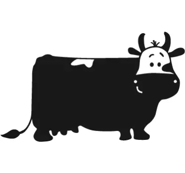 Naklejka na ścianę tablica kredowa krowa - TenStickers