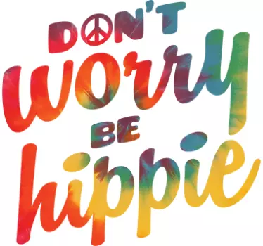 Naklejka na ścianę tie dye be hippie - TenStickers