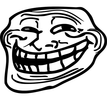 Naklejka na ścianę Troll Face - TenStickers