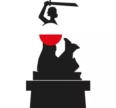 Naklejka na ścianę  Warszawska Syrenka - TenStickers