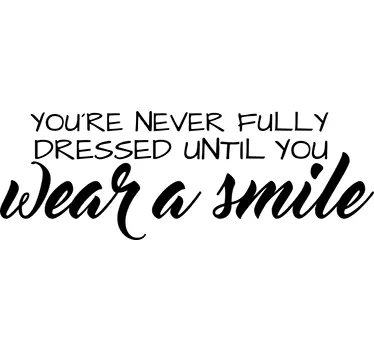 Naklejka na ścianę wear a smile - TenStickers