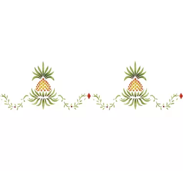 Naklejka na ścianę wzór z ananasów - TenStickers