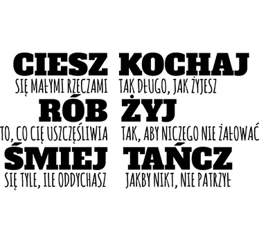 Naklejka na ścianę z motywacyjnym napisem - TenStickers