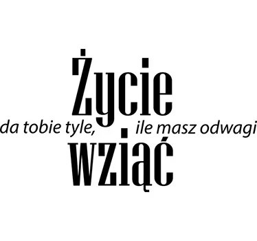 Naklejka na ścianę z napisem odwaga - TenStickers
