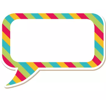 Naklejka na witrynę sklepową kolorowa chmurka dialogowa - TenStickers