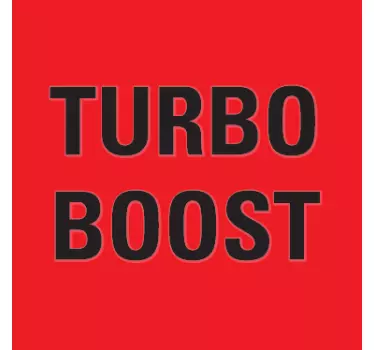 Naklejka na włącznik światła Turbo boost - TenStickers