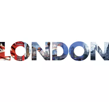Naklejka na ścianę do salonu napis London - TenStickers