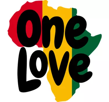 Naklejka One Love Afryka - TenStickers