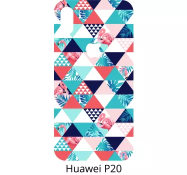 Naklejka na telefon Tropikalny geometryczny wzór - TenStickers