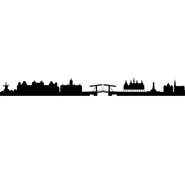 Naklejka panorama Amsterdam - TenStickers