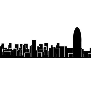 Naklejka panorama Barcelony - TenStickers