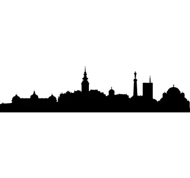 Naklejka panorama Belgrad - TenStickers
