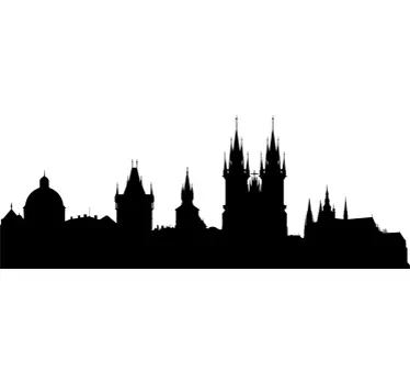Naklejka panorama Pragi - TenStickers