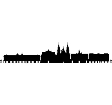 Naklejka - Panorama Santiago de Compostela - TenStickers