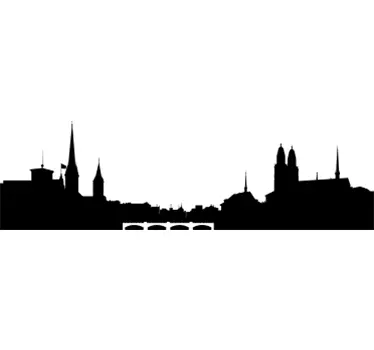 Naklejka panorama Zurychu - TenStickers