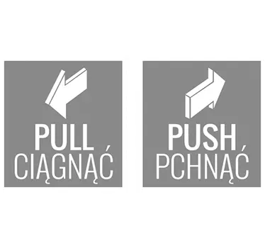 Naklejka Pchnąć Ciągnąć - TenStickers