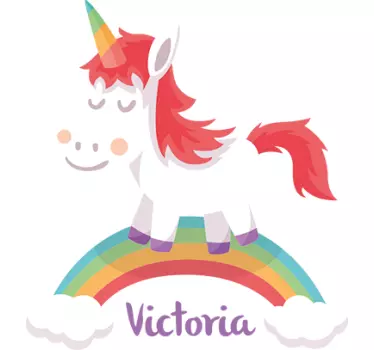Naklejka personalizowana jednorożec - TenStickers