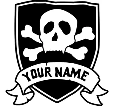 Naklejka personalizowana - Piracka Flaga - TenStickers