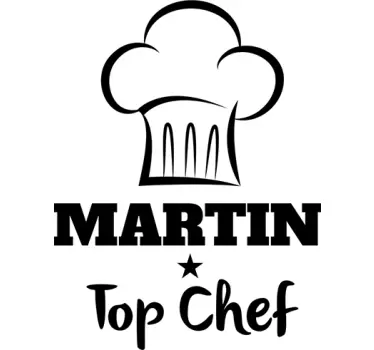 Naklejka personalizowana TOP CHEF - TenStickers