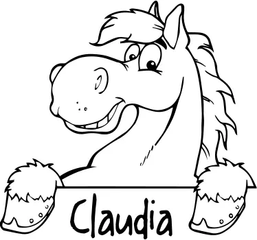 Naklejka personalizowana z koniem - TenStickers