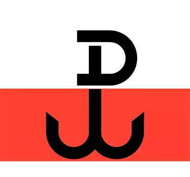 Naklejka Polska Walcząca Flaga - TenStickers