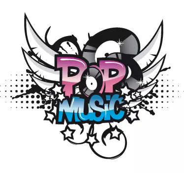 Naklejka pop music - TenStickers