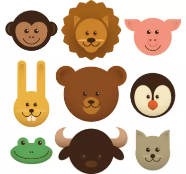 Naklejka portrety zwierząt - TenStickers