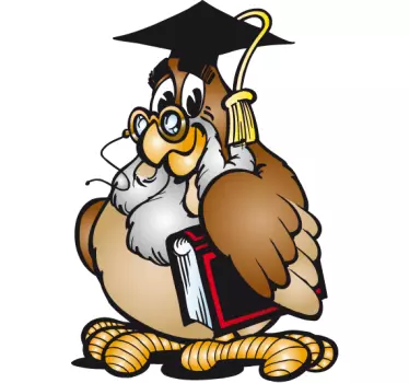 Naklejka profesor sowa - TenStickers