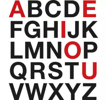 Naklejka ścienna alfabet Helvetic - TenStickers