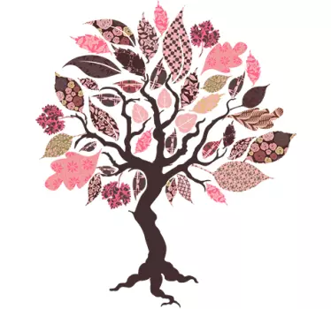 Naklejka ścienna drzewo patchworku - TenStickers