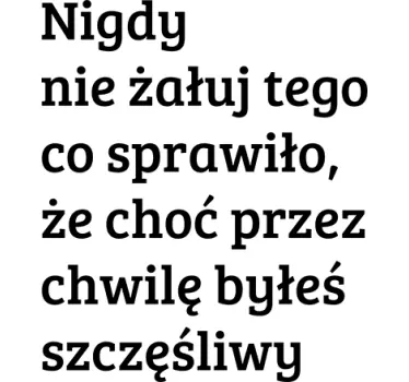 Naklejka ścienna Nigdy nie żałuj - TenStickers